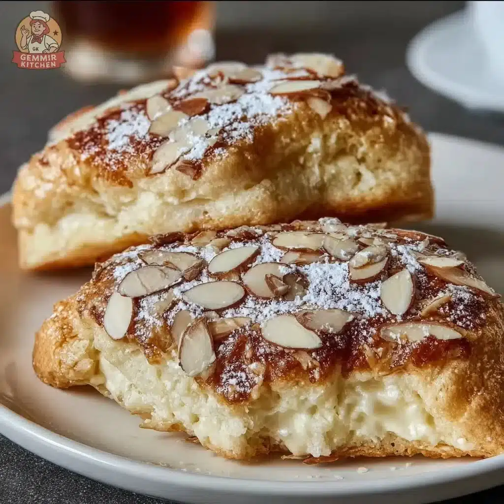 Soft ricotta almond pillows served as a delicious dessert