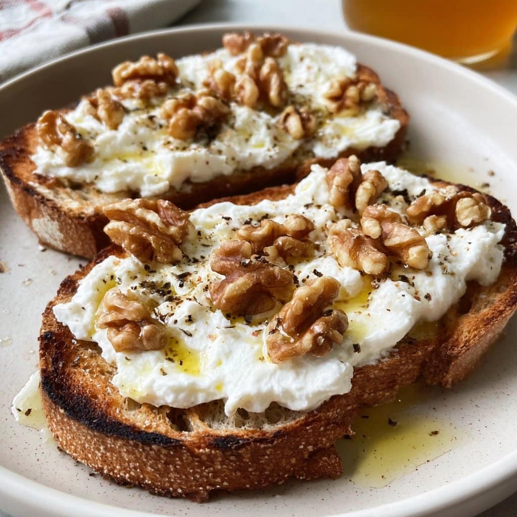 Whipped Ricotta and Maple Walnut Toast