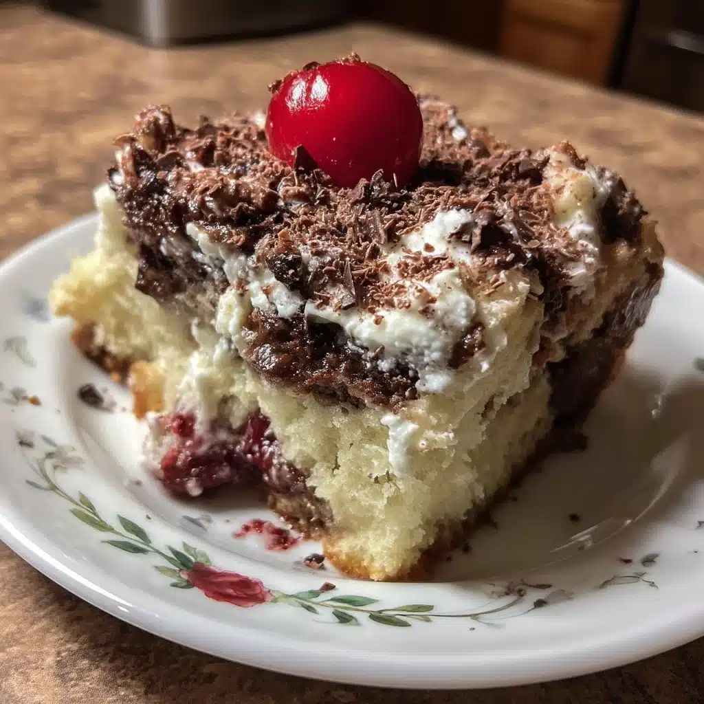 Black Forest Dump Cake with Mascarpone Cream