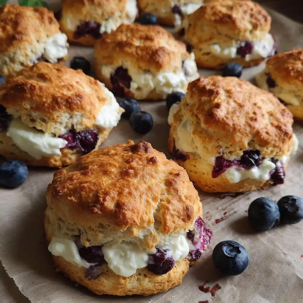 Blueberry Ricotta Cream Scones