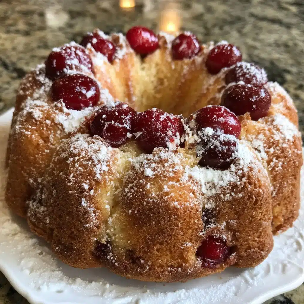 Cherry Almond Mascarpone Bundt Cake
