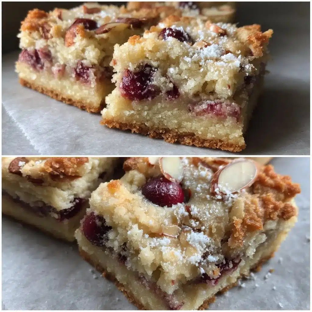 Cherry Almond Mascarpone Shortbread Bars