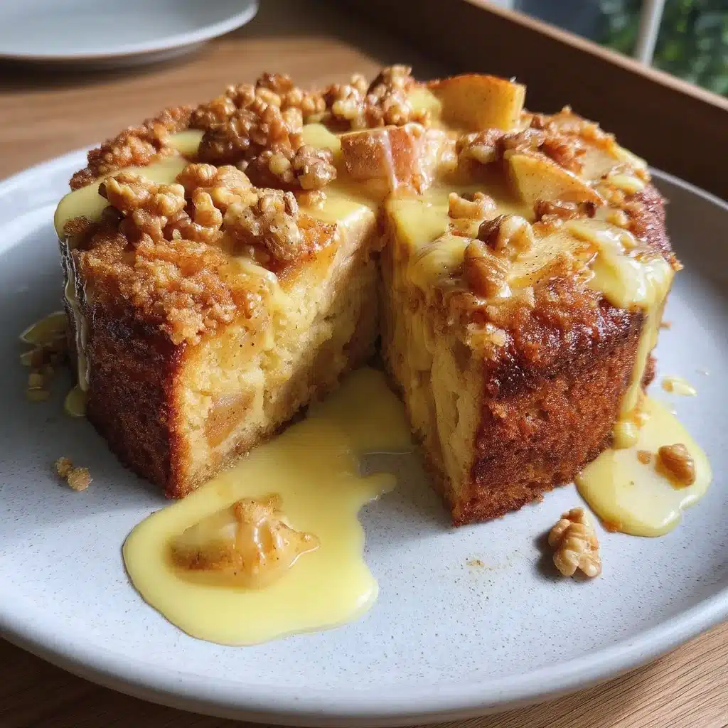 Irish Apple Cake with Mascarpone Custard Sauce