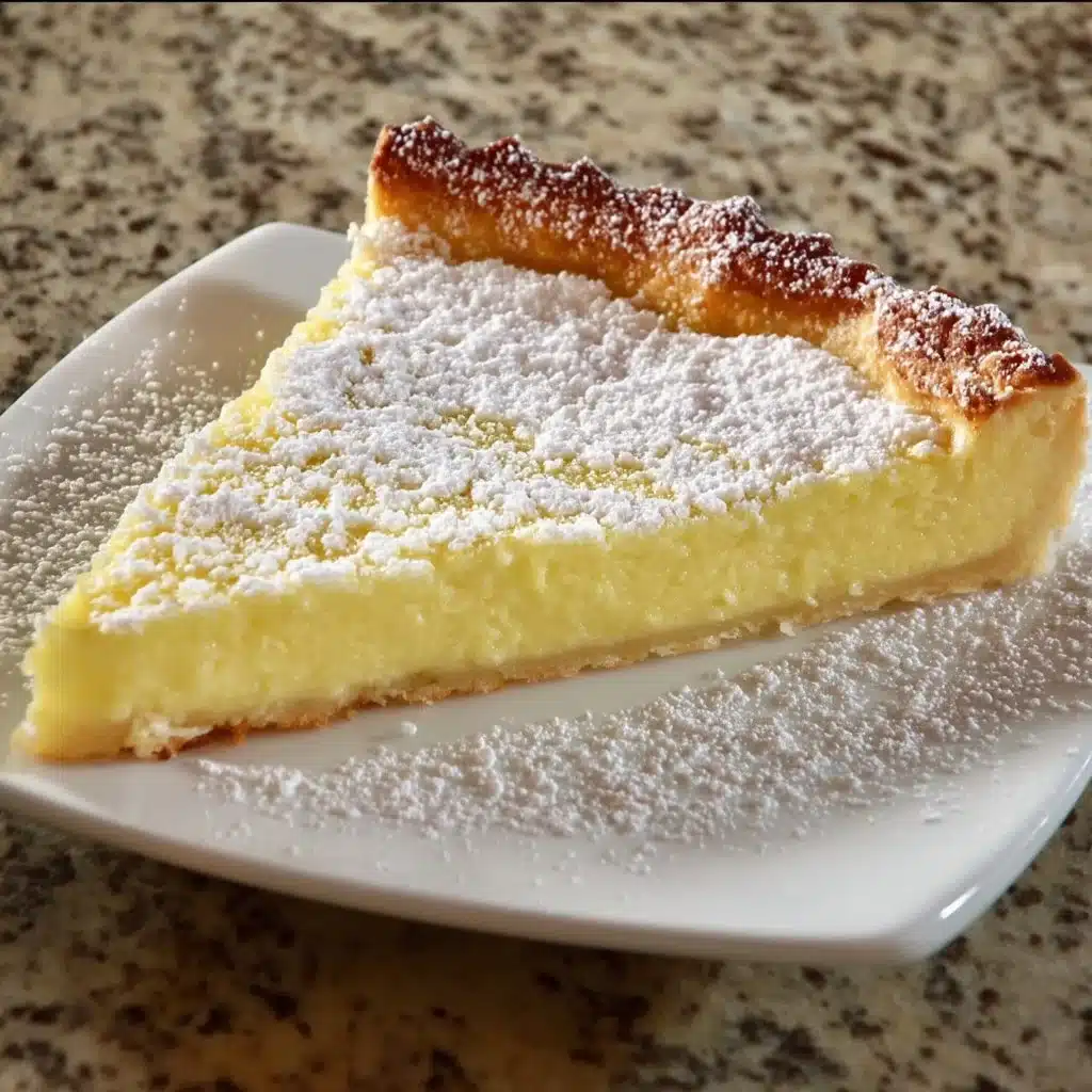 Delicious Lemon Ricotta Tart with a golden crust and fresh lemon zest