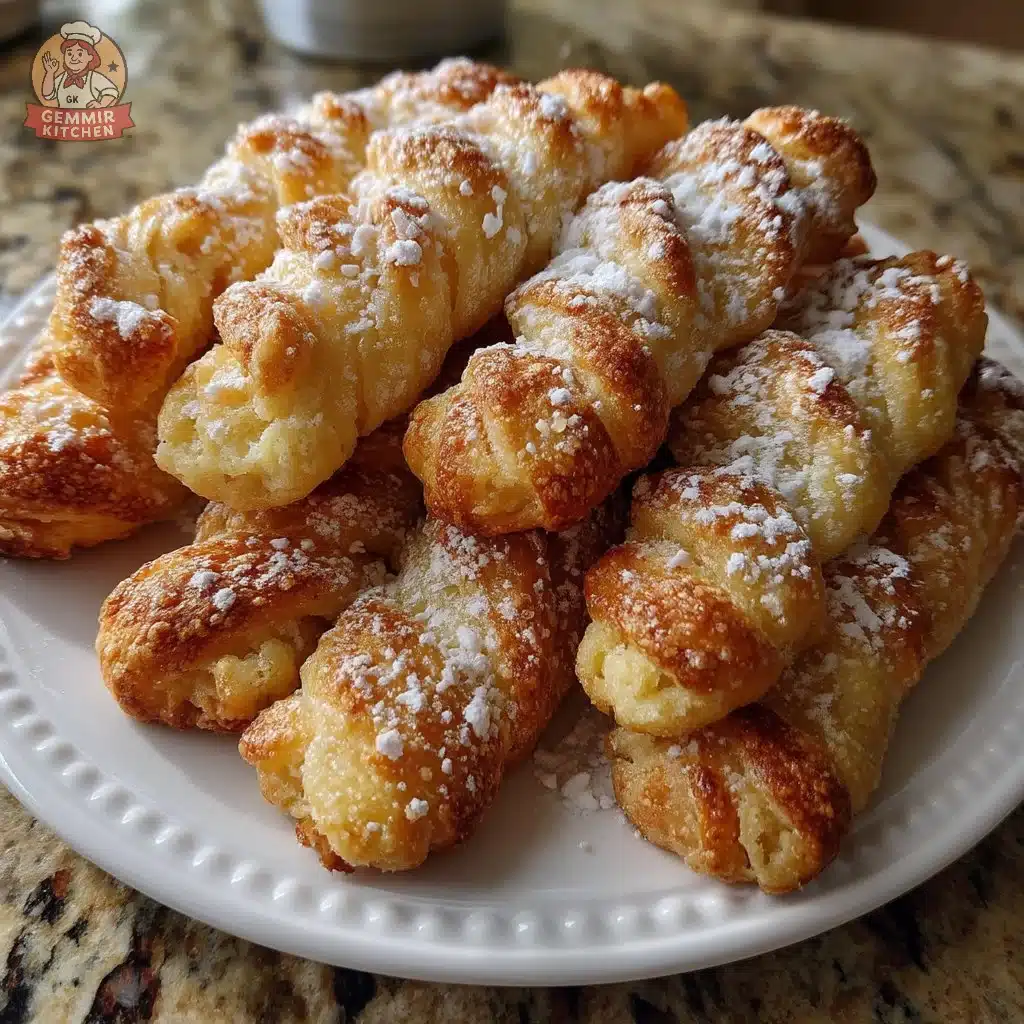 Limoncello Ricotta Biscuit Twists arranged on a plate with lemon slices