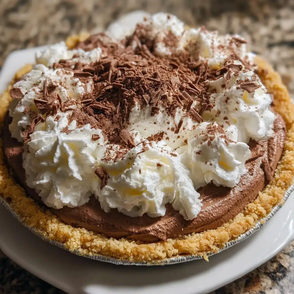 Delicious Mascarpone French Silk Pie with a creamy chocolate filling