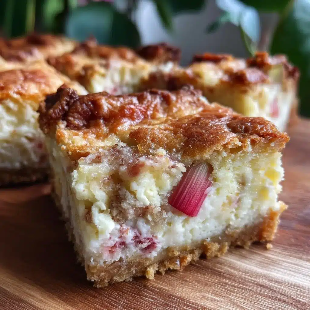 Rhubarb Custard Ricotta Bars
