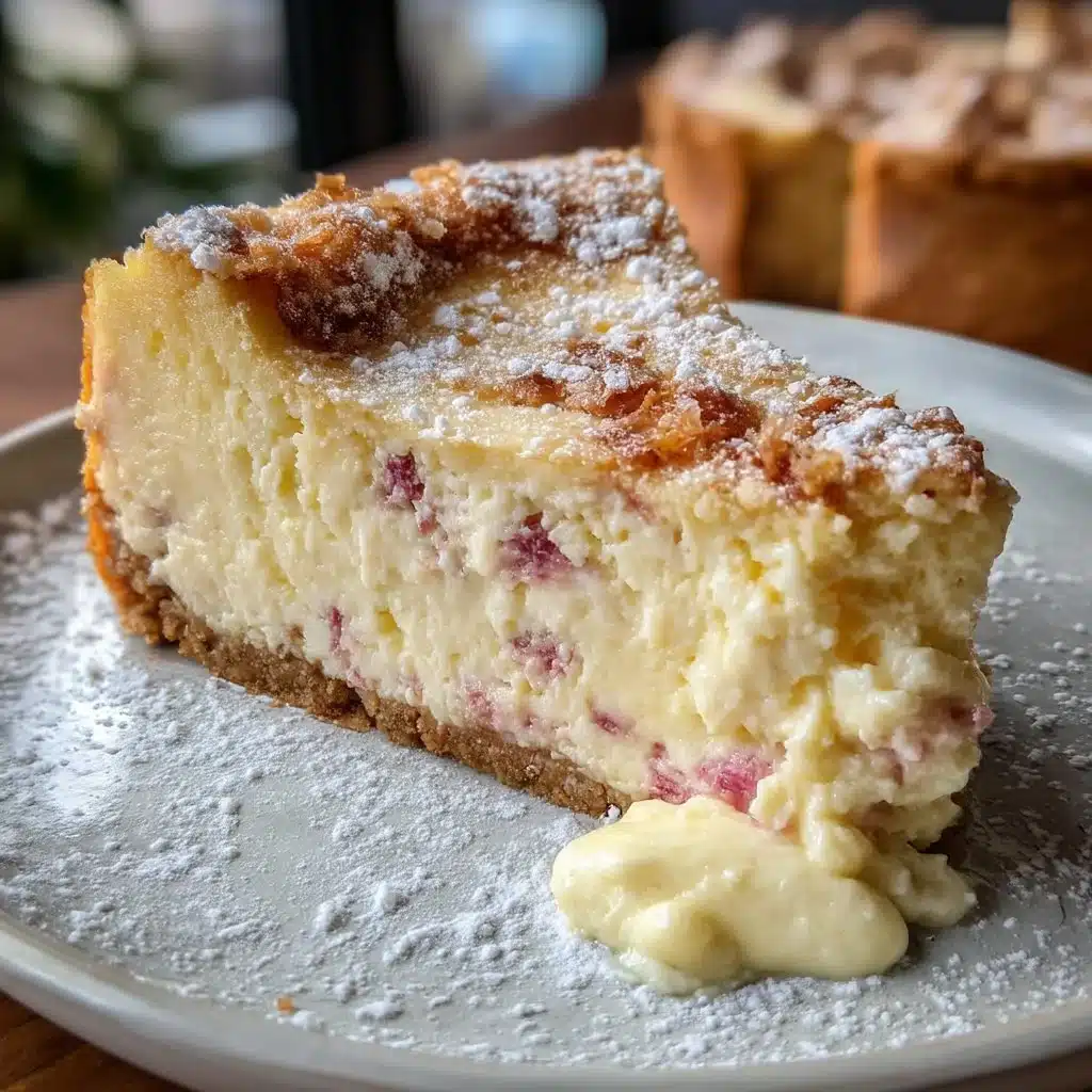 Rhubarb Mascarpone Custard Cake