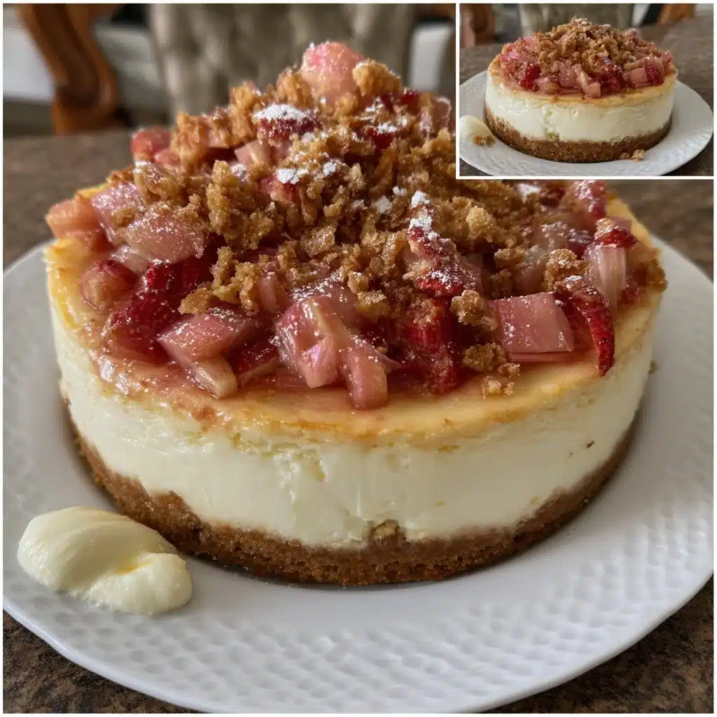 Rhubarb Mascarpone Custard Cake