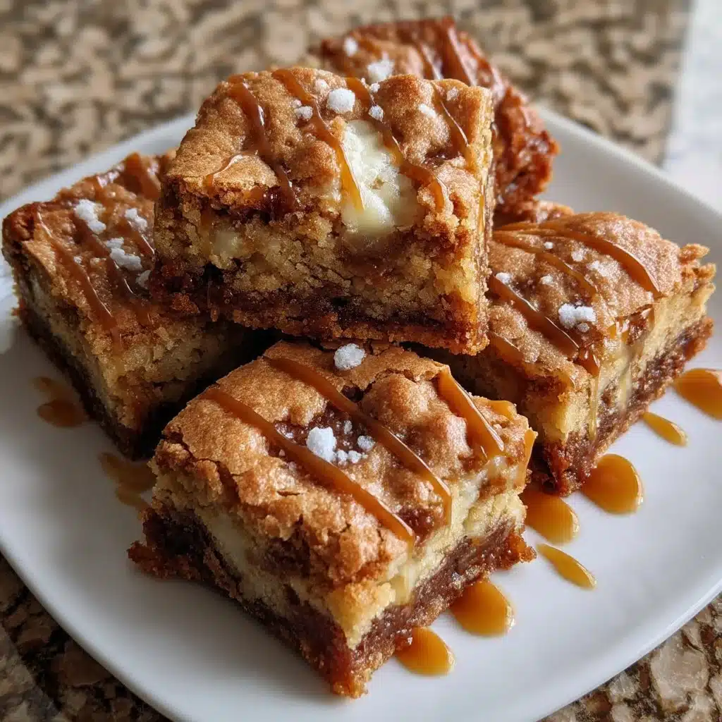 Salted Caramel Mascarpone Blondies
