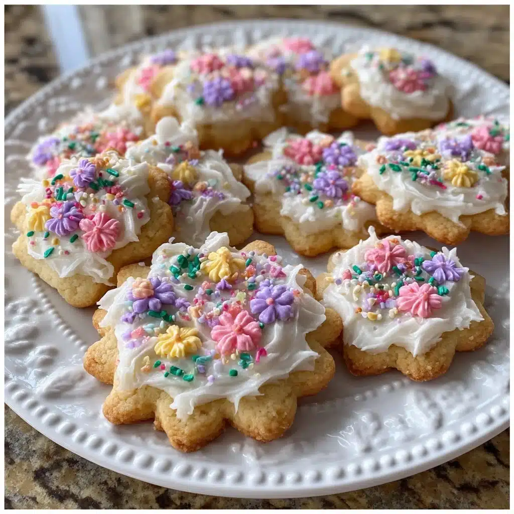 Spring Flower Sugar Cookies with Ricotta Frosting