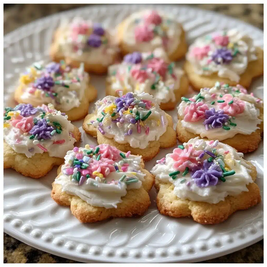 Spring Flower Sugar Cookies with Ricotta Frosting