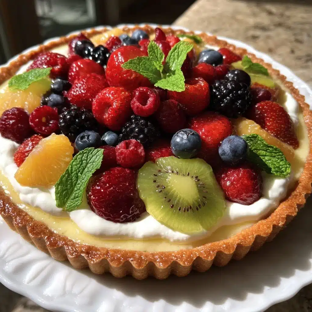 Spring Fruit Tart with Ricotta Custard