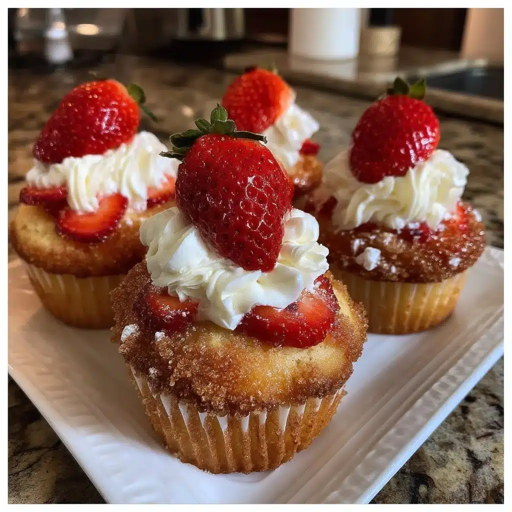 Strawberry Mascarpone Shortcake Cups