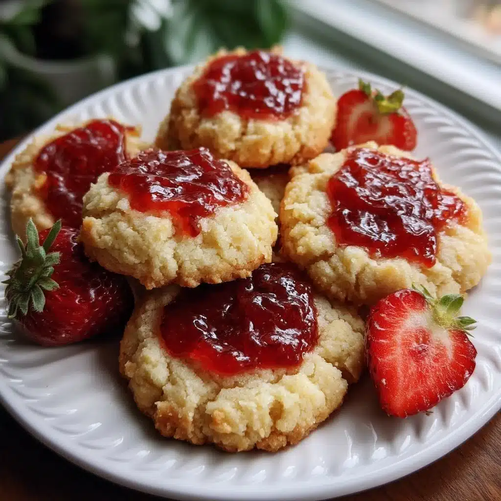 Strawberry Mascarpone Thumbprint Cookies