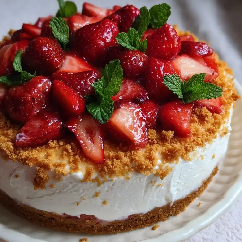 Strawberry Shortcake Cheesecake with Mascarpone