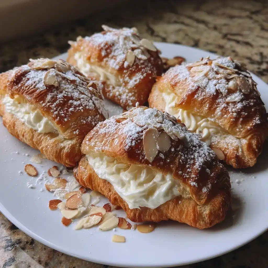 Almond Croissants with Mascarpone Filling 5 Almond Croissants with Mascarpone Filling