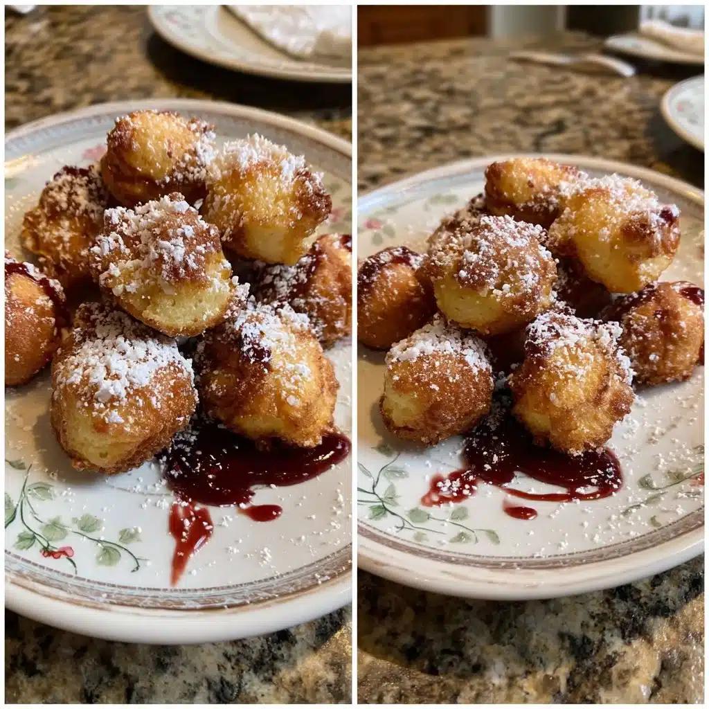 Almond Ricotta Cake Bites 4 Delicious almond ricotta cake bites beautifully presented on a plate.