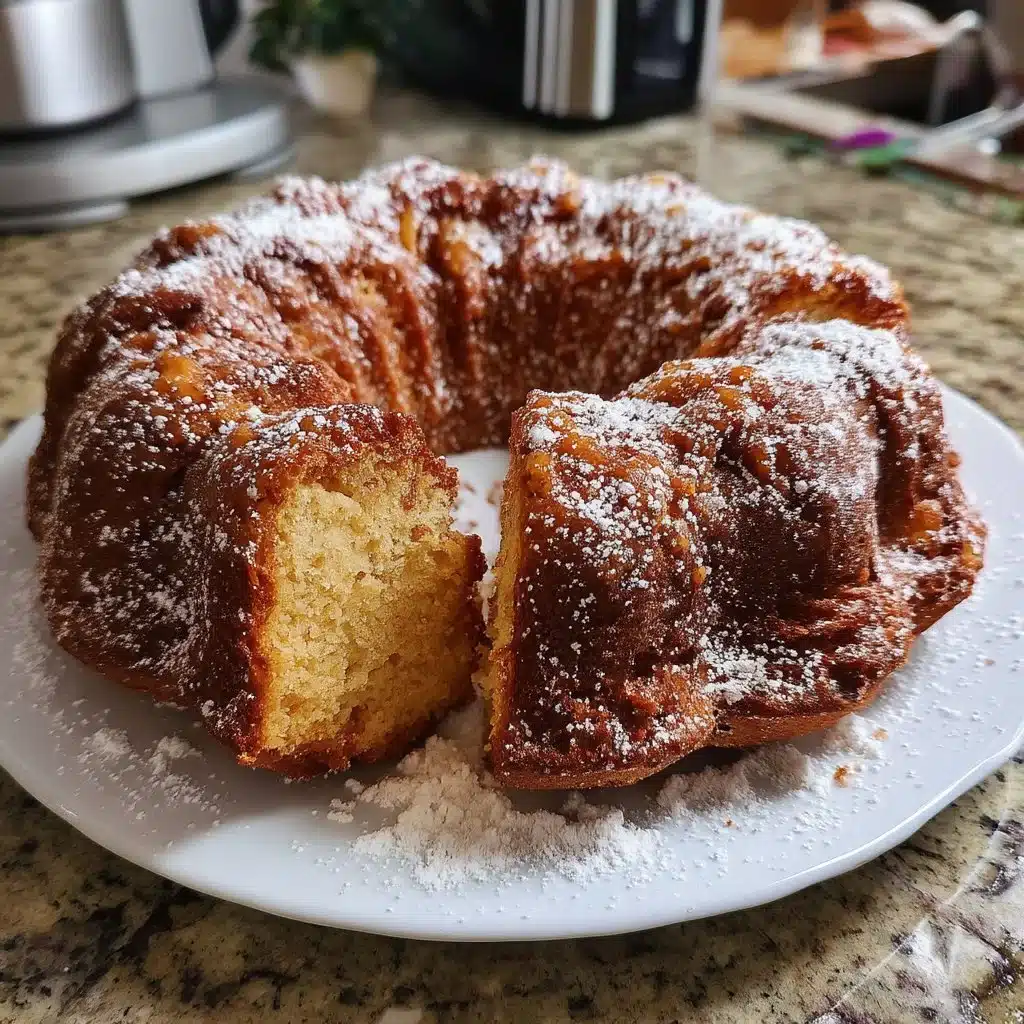 Apple Cinnamon Ricotta Bundt Cake made with fresh apples and cinnamon