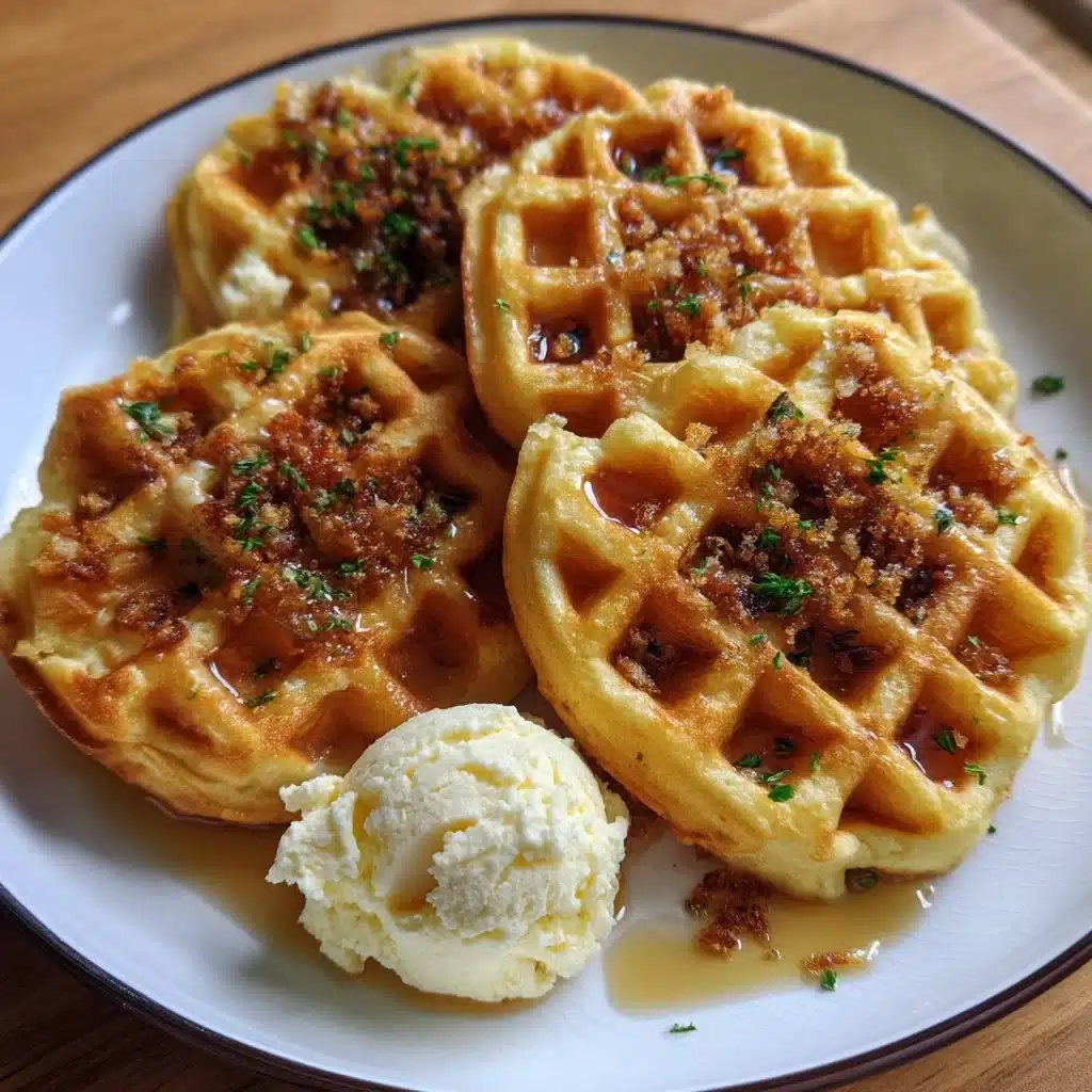 Brown Butter Ricotta Waffles – Crisp Edges – Vanilla Maple