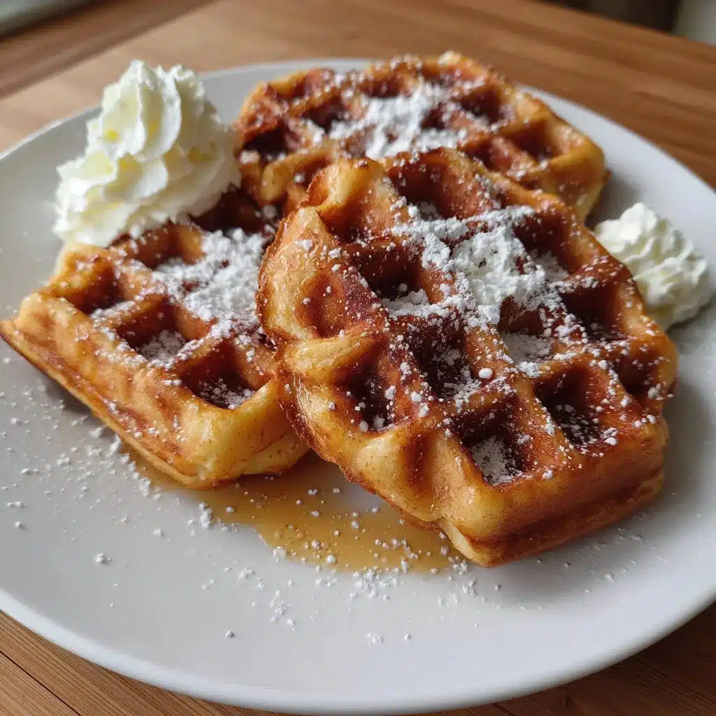 Brown Butter Ricotta Waffles with Maple Cream