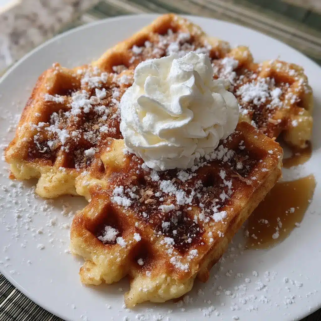 Brown Butter Ricotta Waffles with Maple Cream