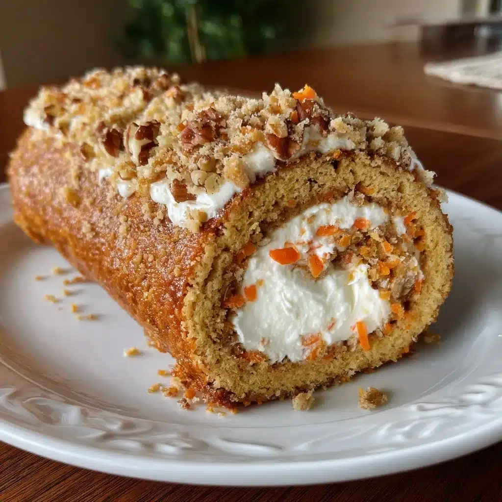 Carrot Cake Roll with Mascarpone Filling 4 Delicious Carrot Cake Roll made with Mascarpone Filling and decorated with cream.