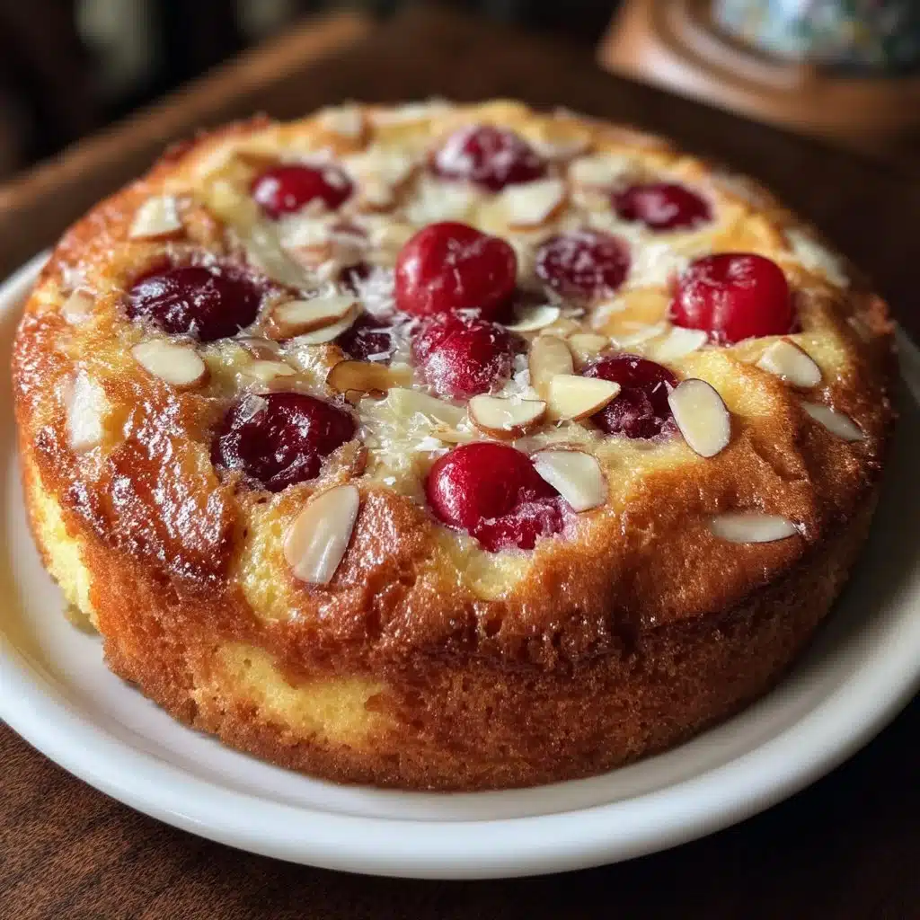 Cherry Almond Ricotta Cake