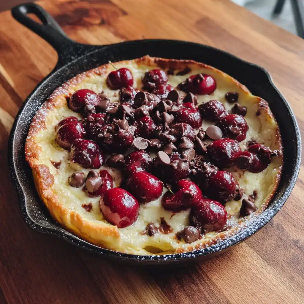 Cherry Chocolate Mascarpone Skillet Cake 4 Cherry Chocolate Mascarpone Skillet Cake