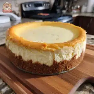 Cozy mascarpone vanilla bean cheesecake topped with fresh berries.