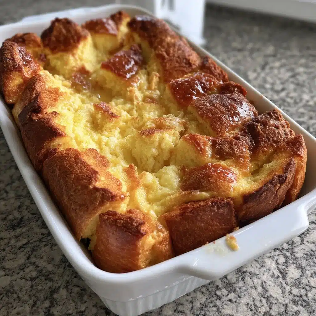 Easter Brunch Ricotta French Toast Bake served with syrup and berries