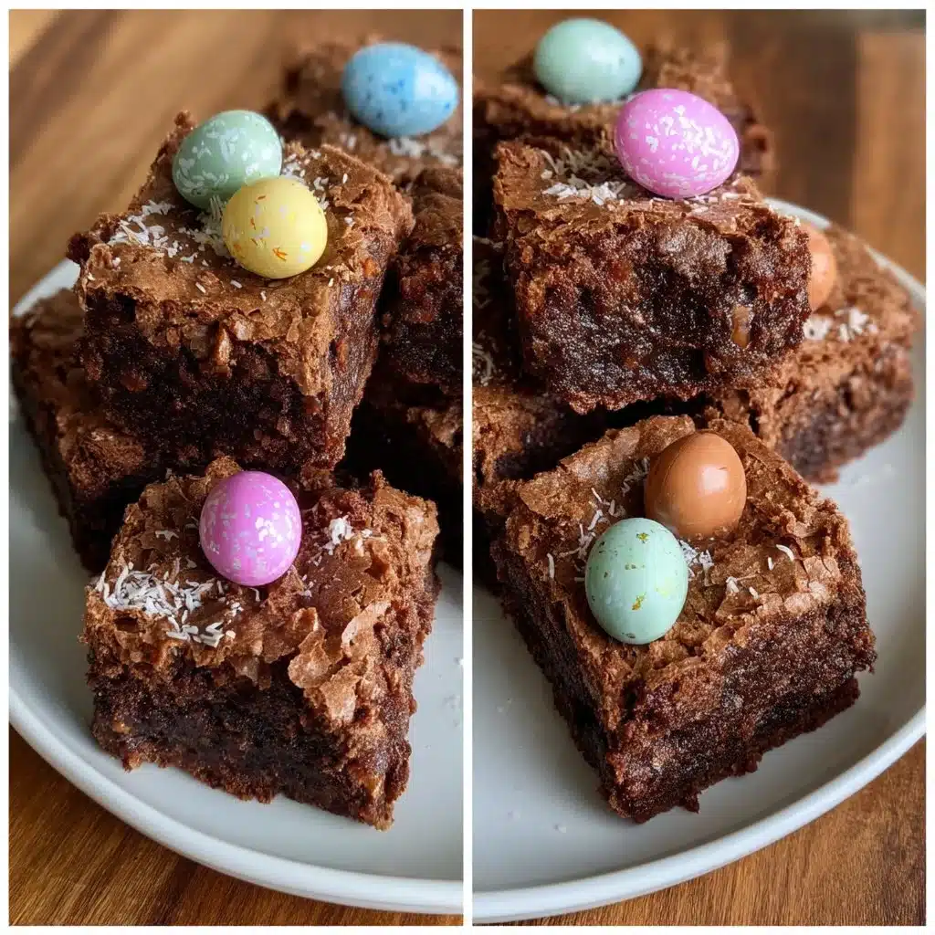 Easter Nest Brownie Bites