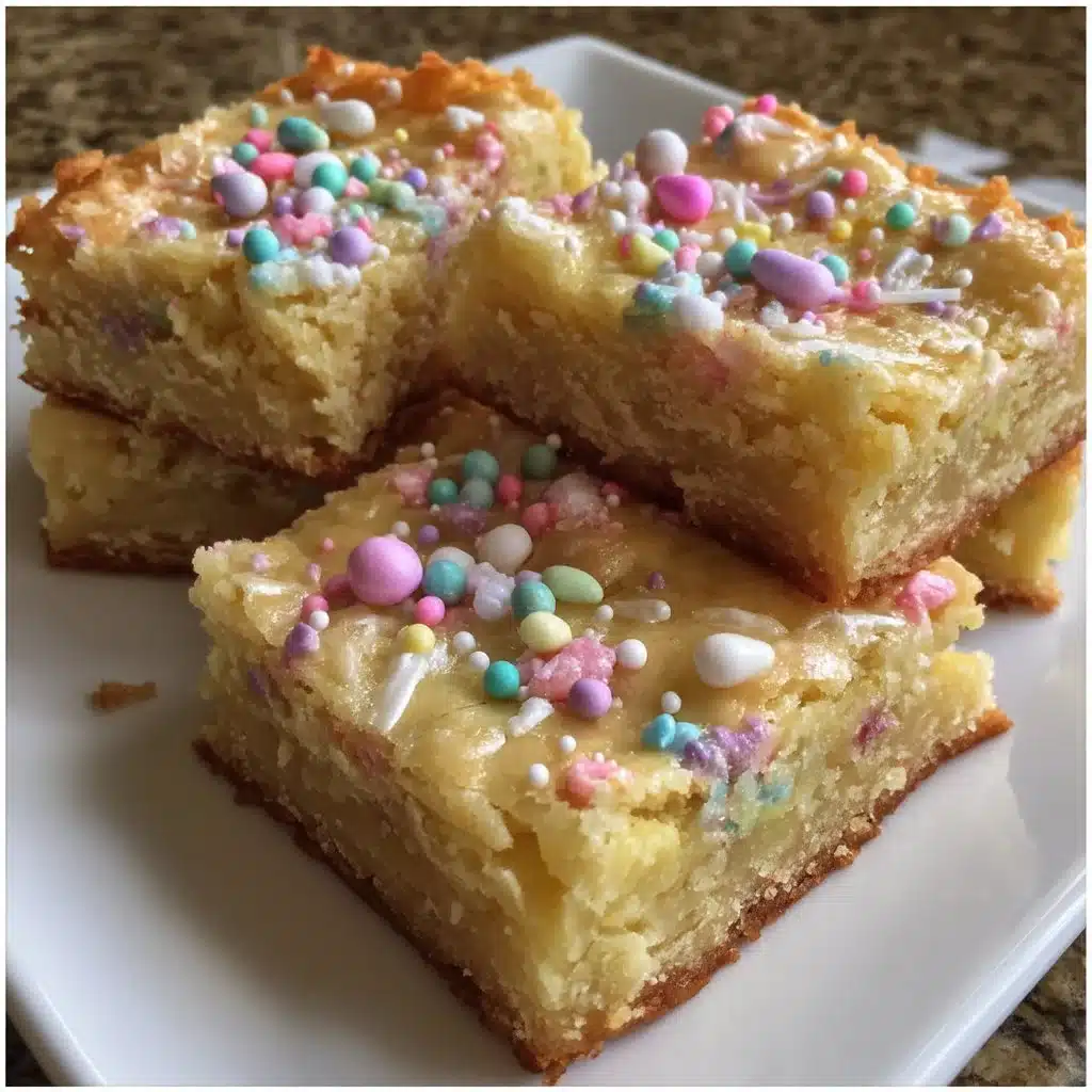 Easter Sprinkle Sugar Cookie Bars