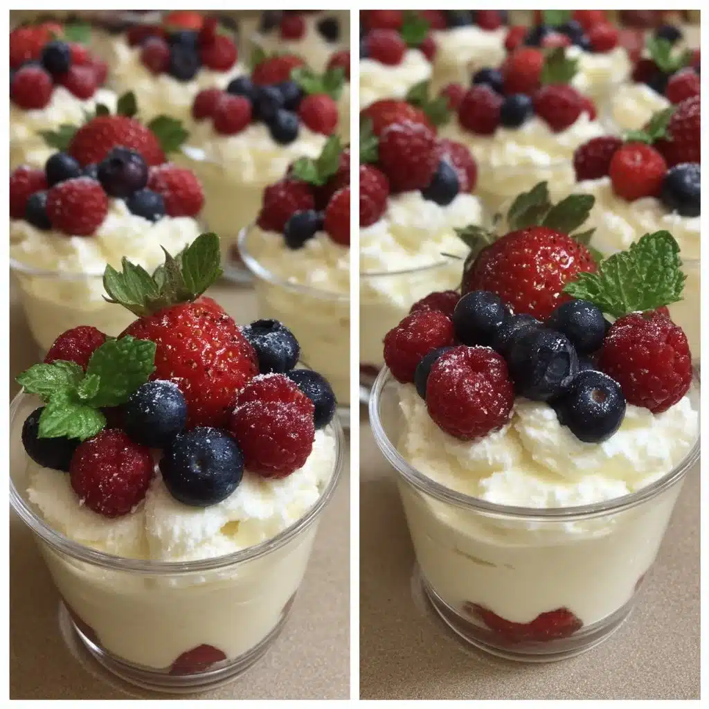 Graduation Party Dessert Cups with Mascarpone + Berries