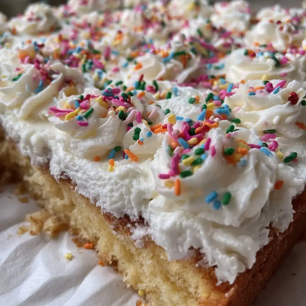 Graduation Sheet Cake with Vanilla Mascarpone Frosting