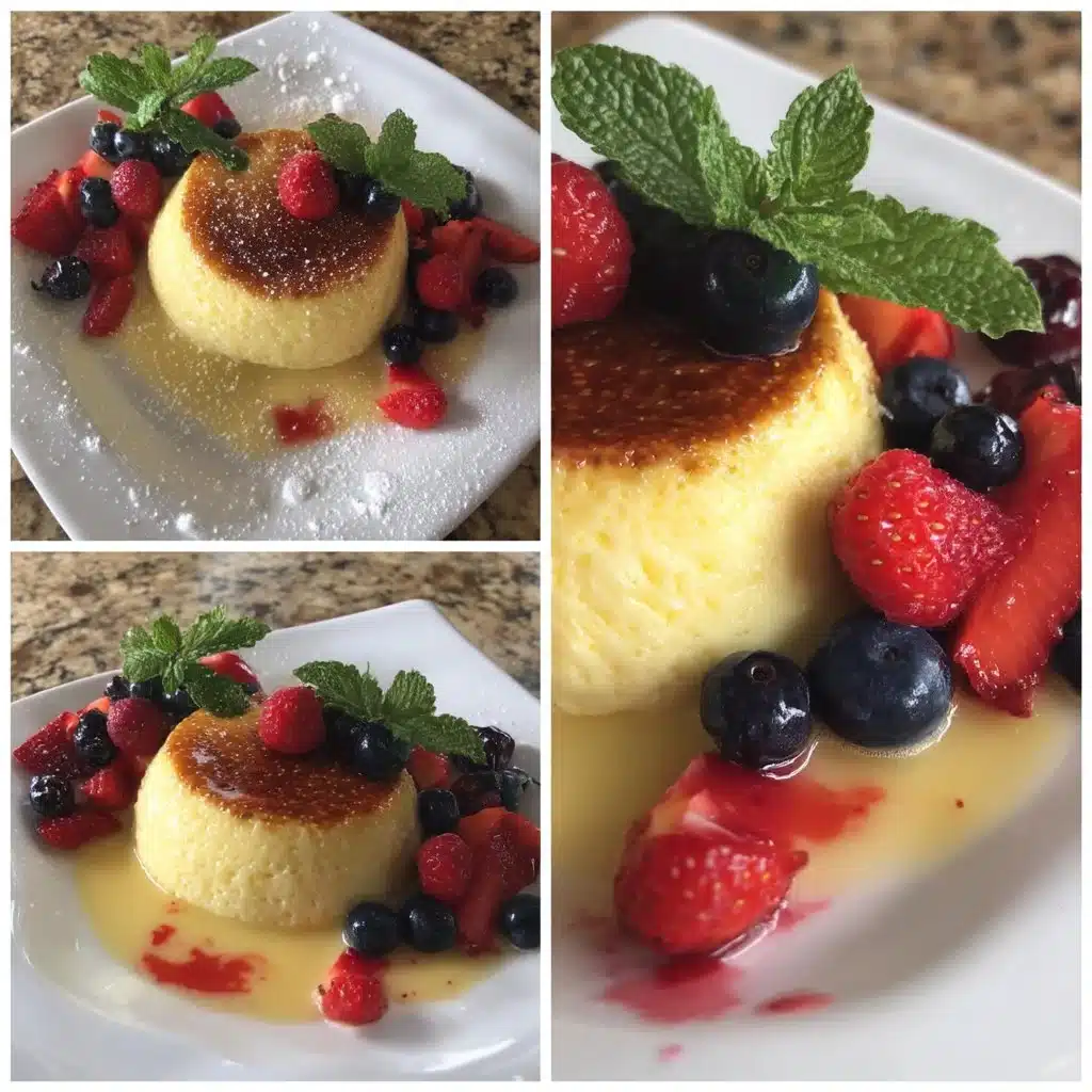 Delicious Italian Zabaglione dessert served with fresh berries.