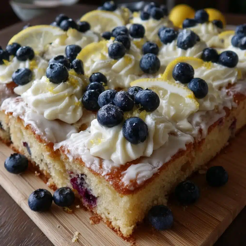 Lemon Blueberry Sheet Cake 3 Lemon Blueberry Sheet Cake
