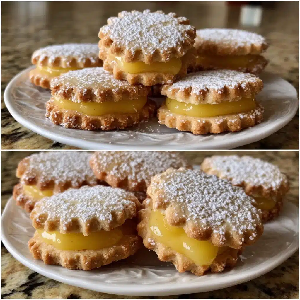 Lemon Curd Linzer Cookies