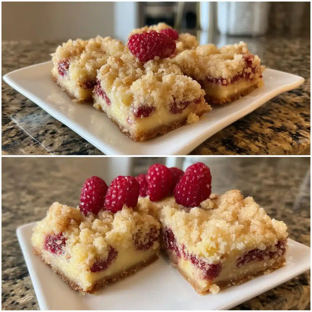 Lemon Raspberry Ricotta Crumb Bars 4 Lemon Raspberry Ricotta Crumb Bars with a crumbly topping and fresh raspberries