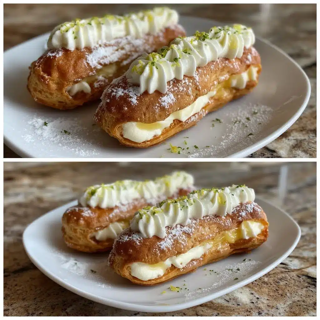 Limoncello Mascarpone Eclairs 6 Limoncello Mascarpone Eclairs