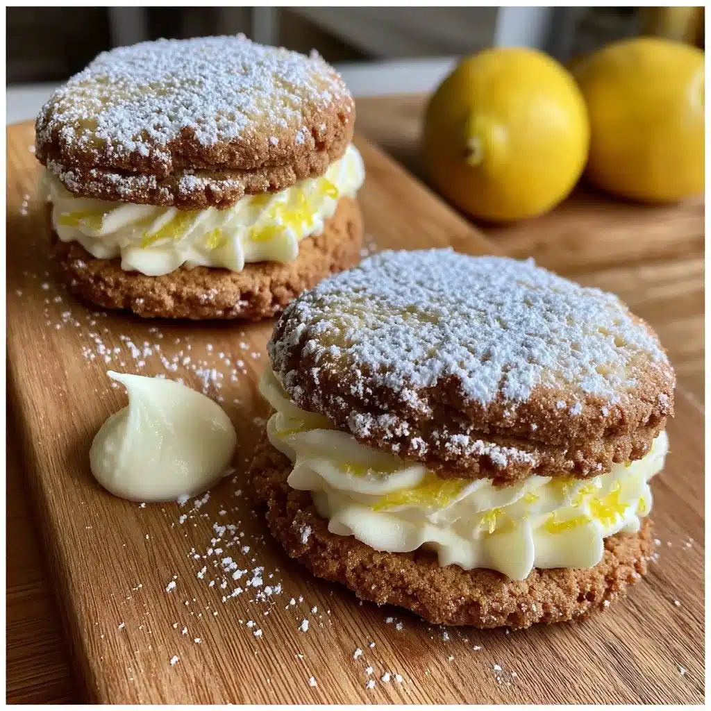 Limoncello Ricotta Cookie Sandwiches with Mascarpone Filling
