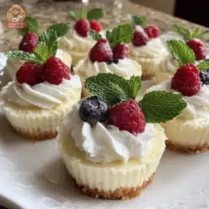 Limoncello Ricotta Mousse Cups topped with lemon zest and mint leaves.
