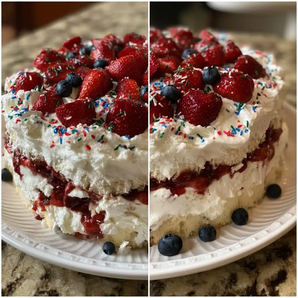 Colorful Memorial Day desserts featuring red, white, and blue ingredients.