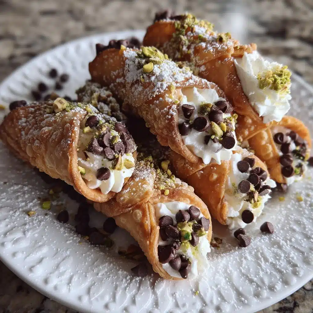 Mini Cannoli Cones with Chocolate Chips