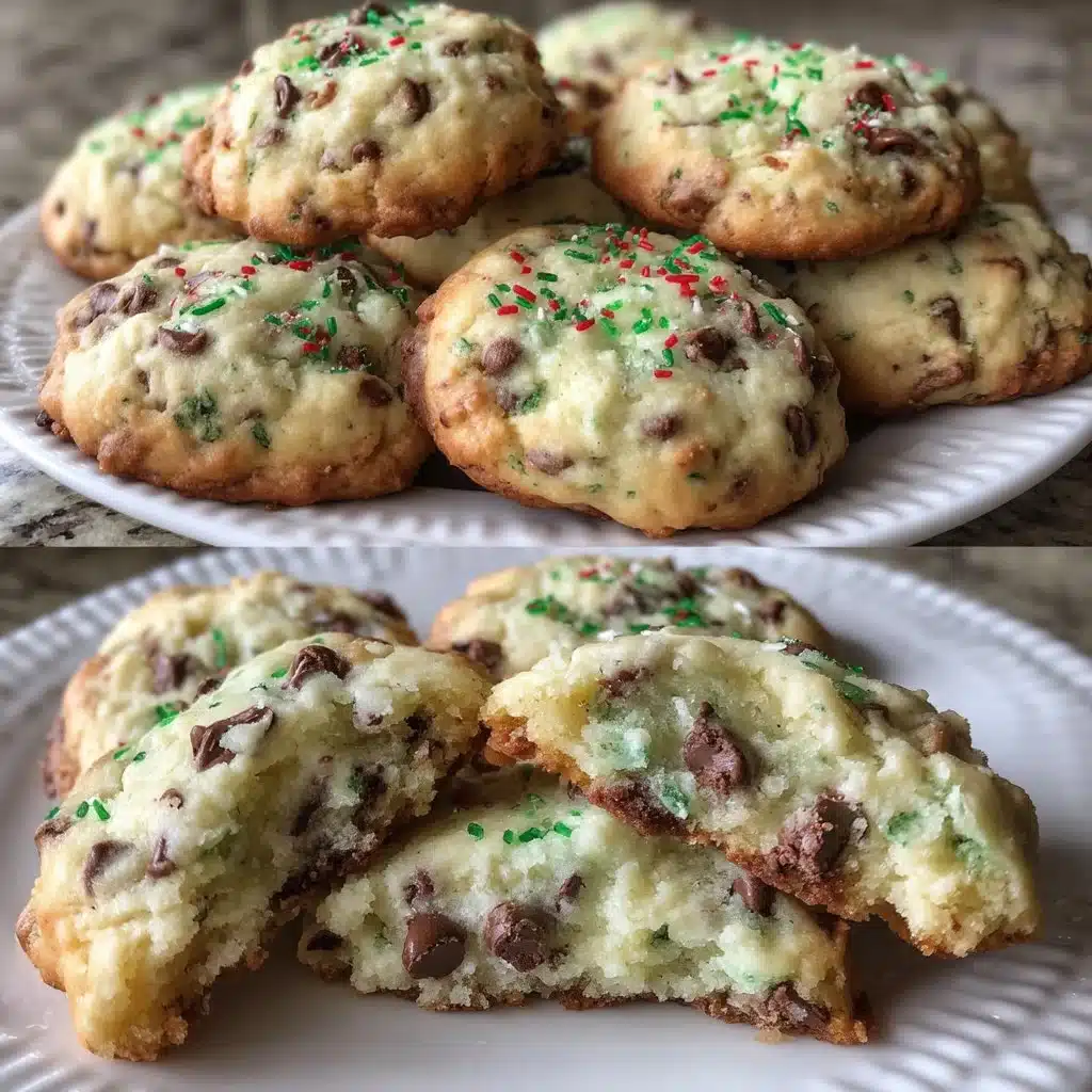 Mint Chocolate Chip Ricotta Cookies