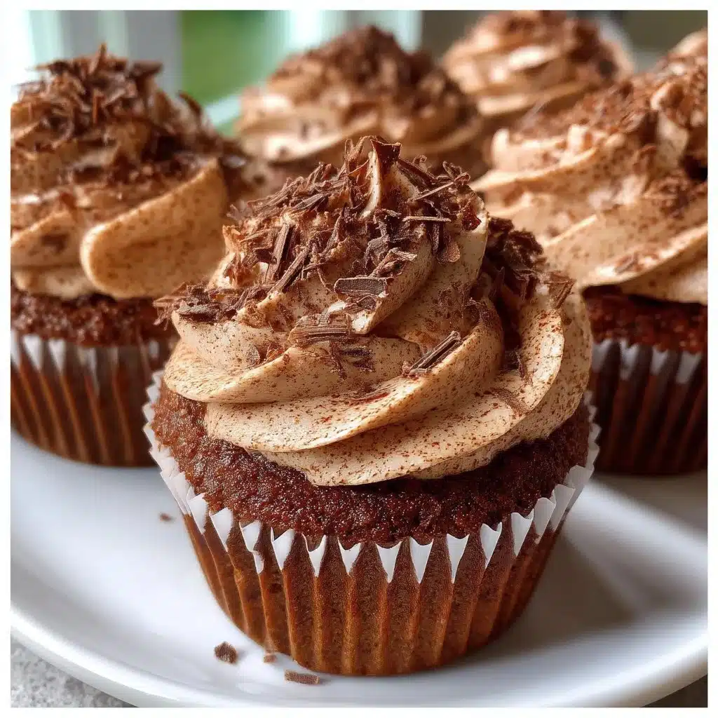 Delicious Mocha Mascarpone Cupcakes with espresso frosting and creamy filling