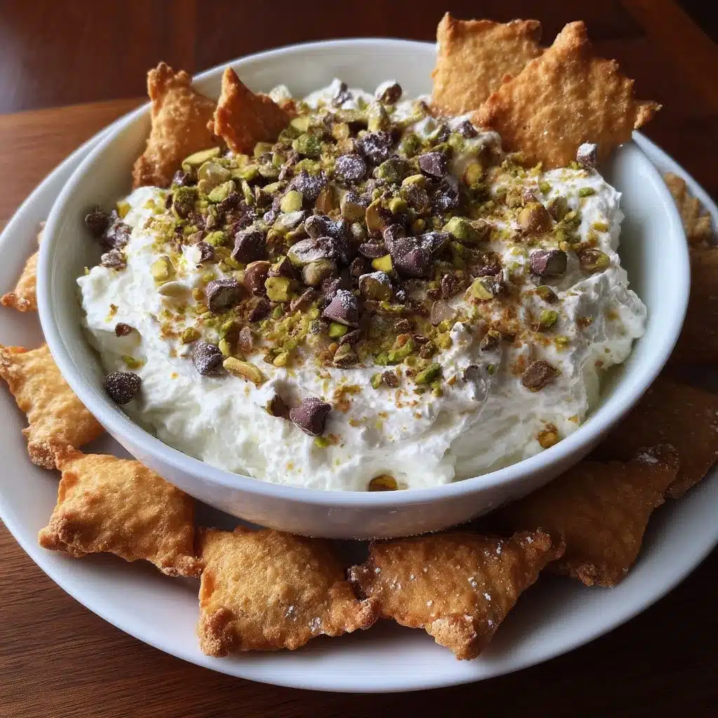 Pistachio Mascarpone Cannoli Dip
