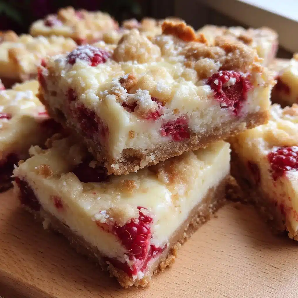 Raspberry Almond Shortbread Bars with Mascarpone Swirl