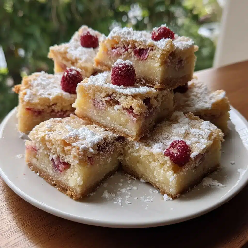 Raspberry Almond Shortbread Bars with Mascarpone Swirl