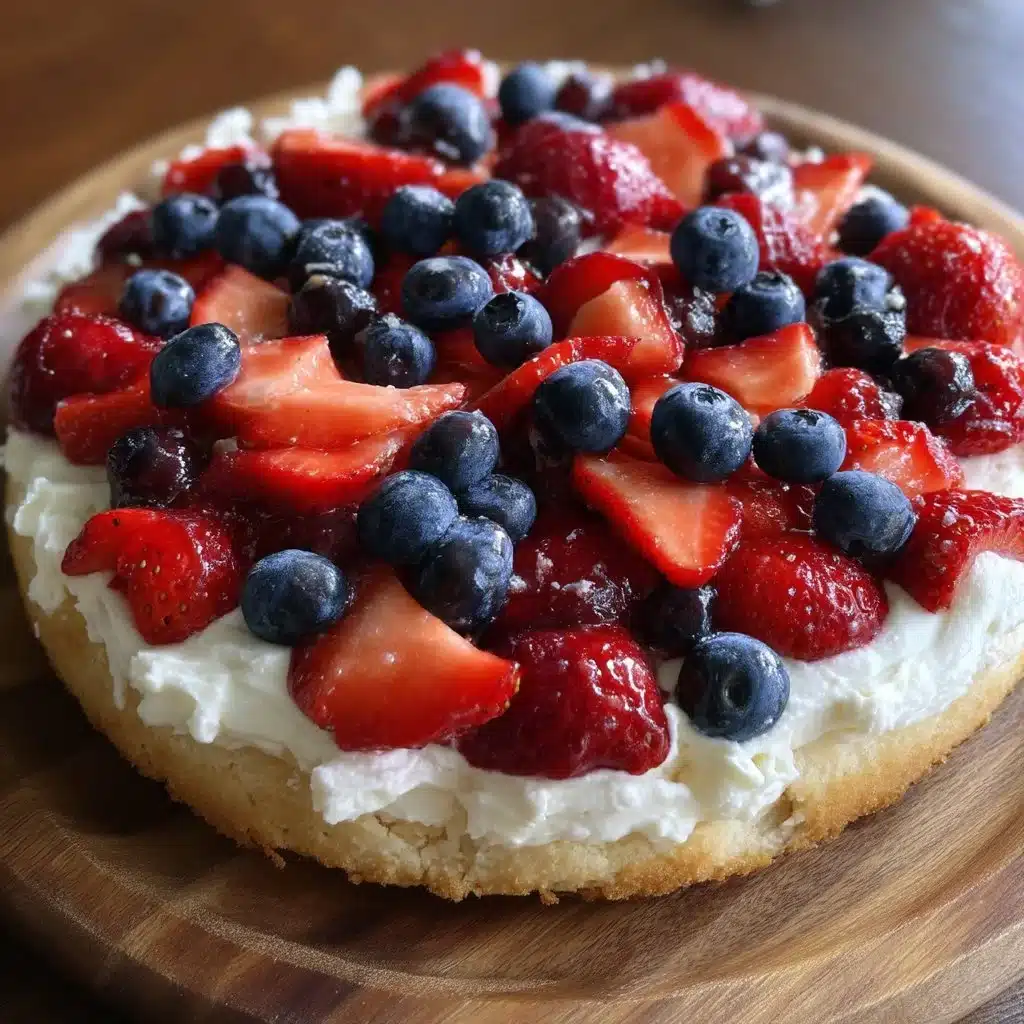Red White & Blue Fruit Pizza
